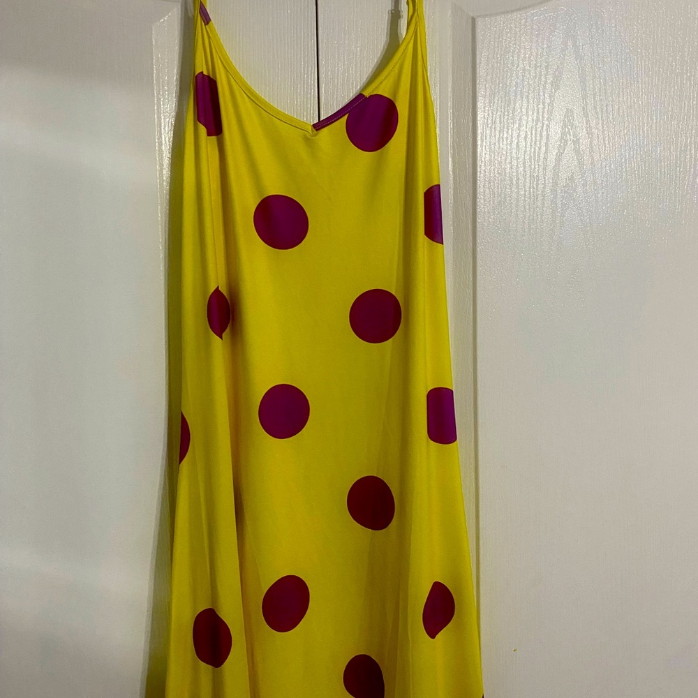 Yellow and purple dress